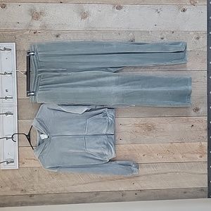 H&M mint green velour Y2K tracksuit M